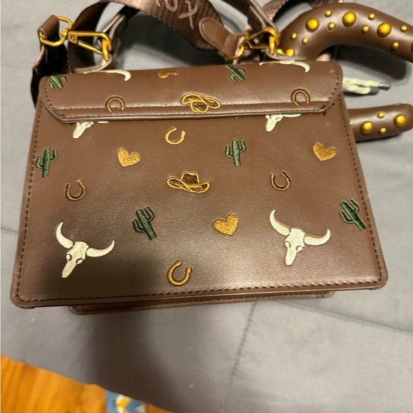 Betsey Johnson Brown Crossbody Bag with Embellishments - Picture 2 of 6